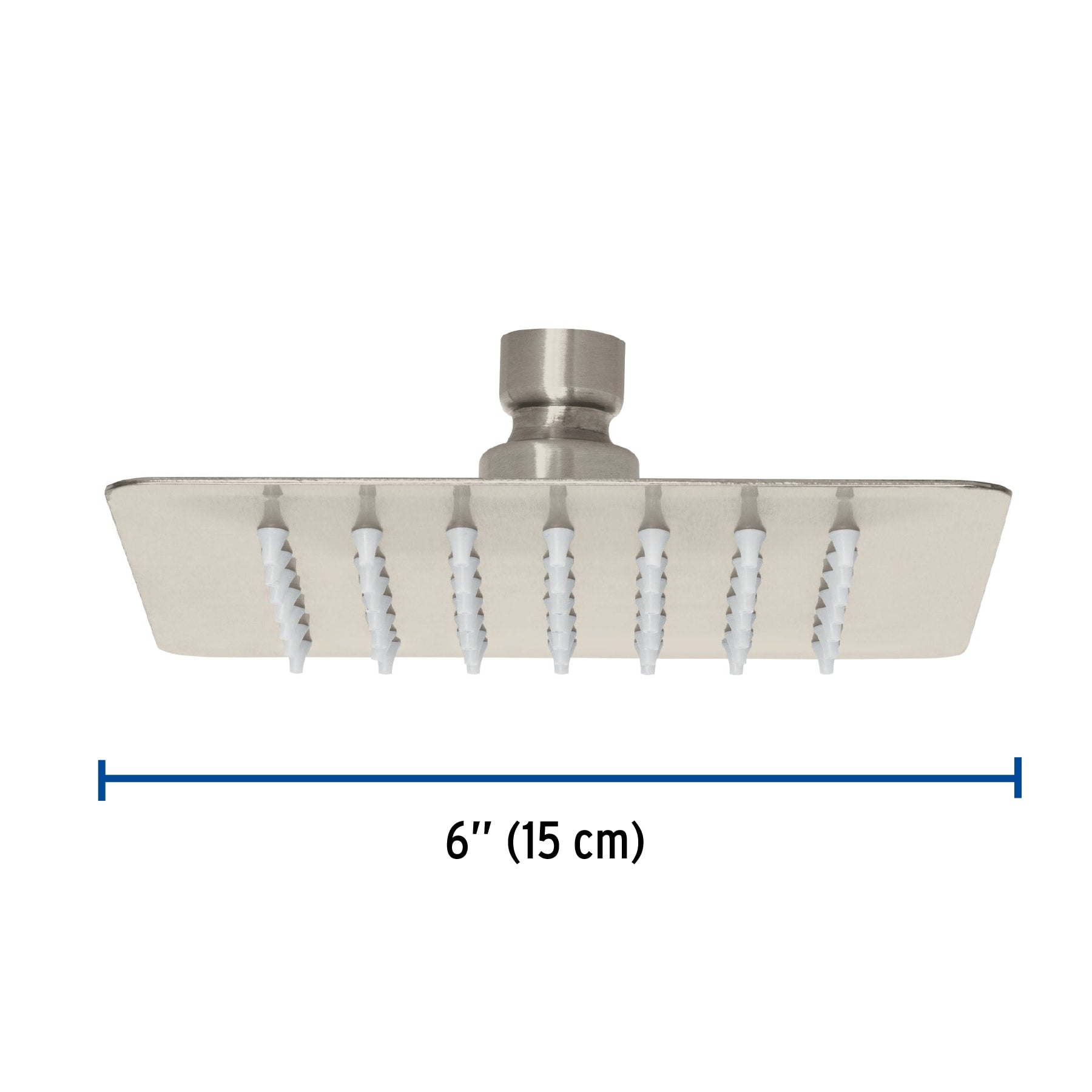 Regadera cuadrada acero inox sin brazo satin TUBIG 6"