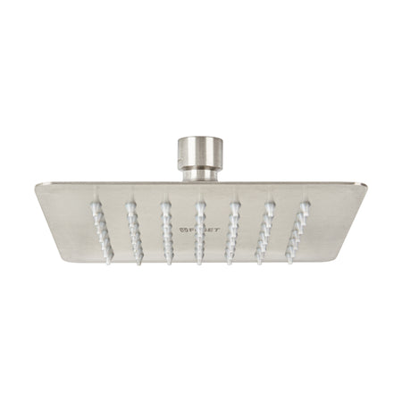 Regadera cuadrada acero inox sin brazo satin TUBIG 6"