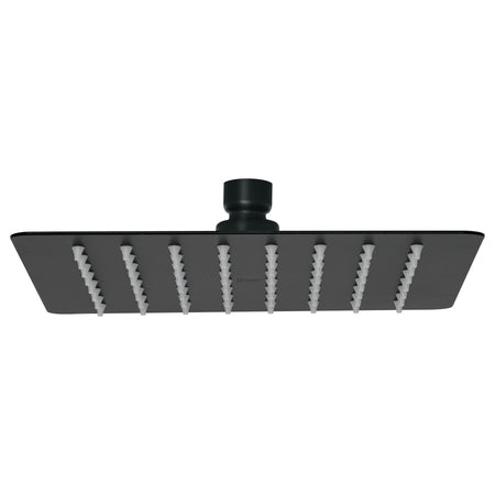 Regadera cuadrada 8', acero inox, sin brazo, negro, TÚBIG