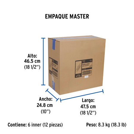 Regadera cuadrada acero inox sin brazo satin TUBIG 8"