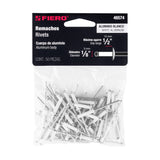 Bolsaremachesx1/2" blancos de aluminio ala 1/8"