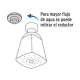 Regadera redonda 2', metálica, sin brazo, cromo, AQUA 2'