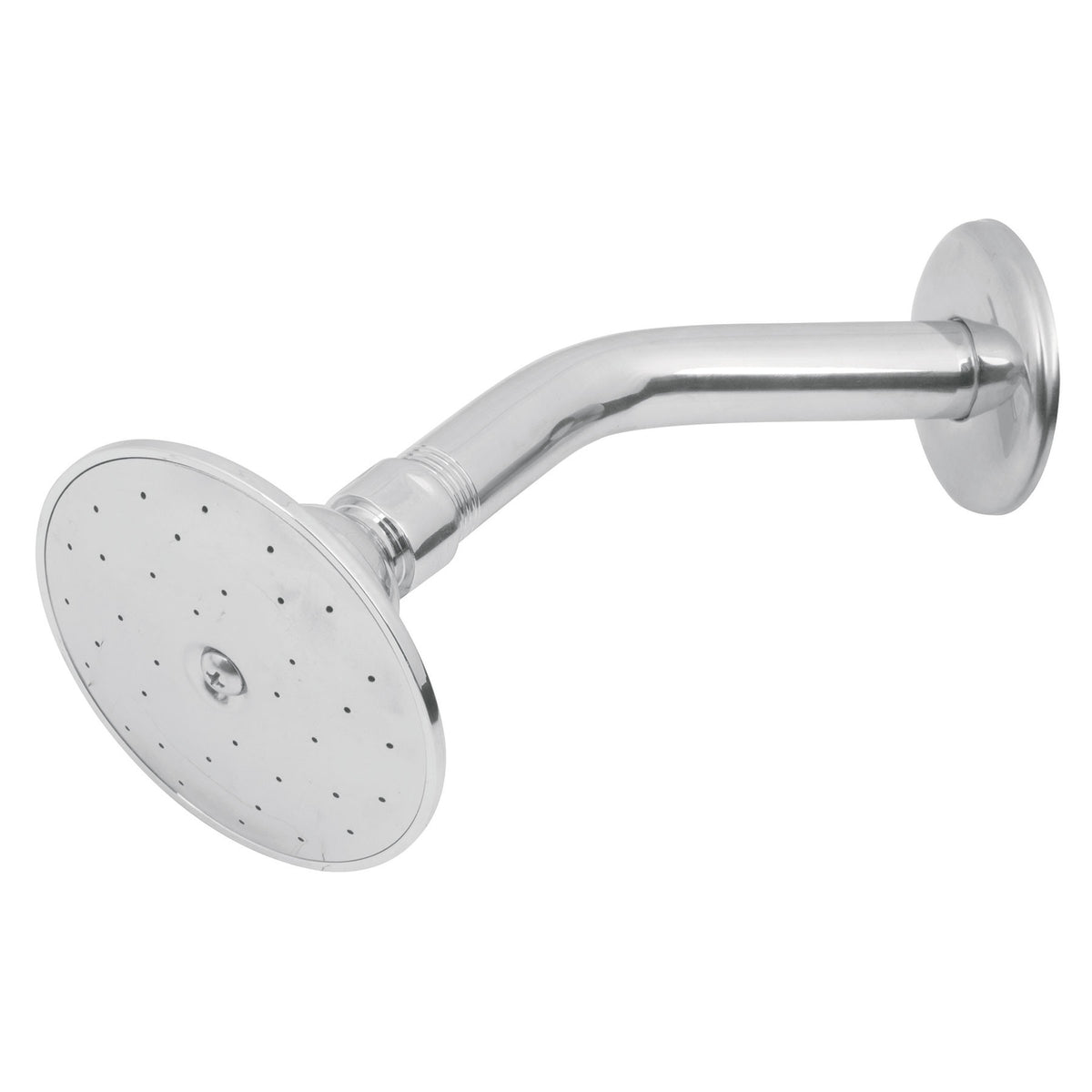 Regadera redonda 3-1/2" metalica brazo y chapeton cromo