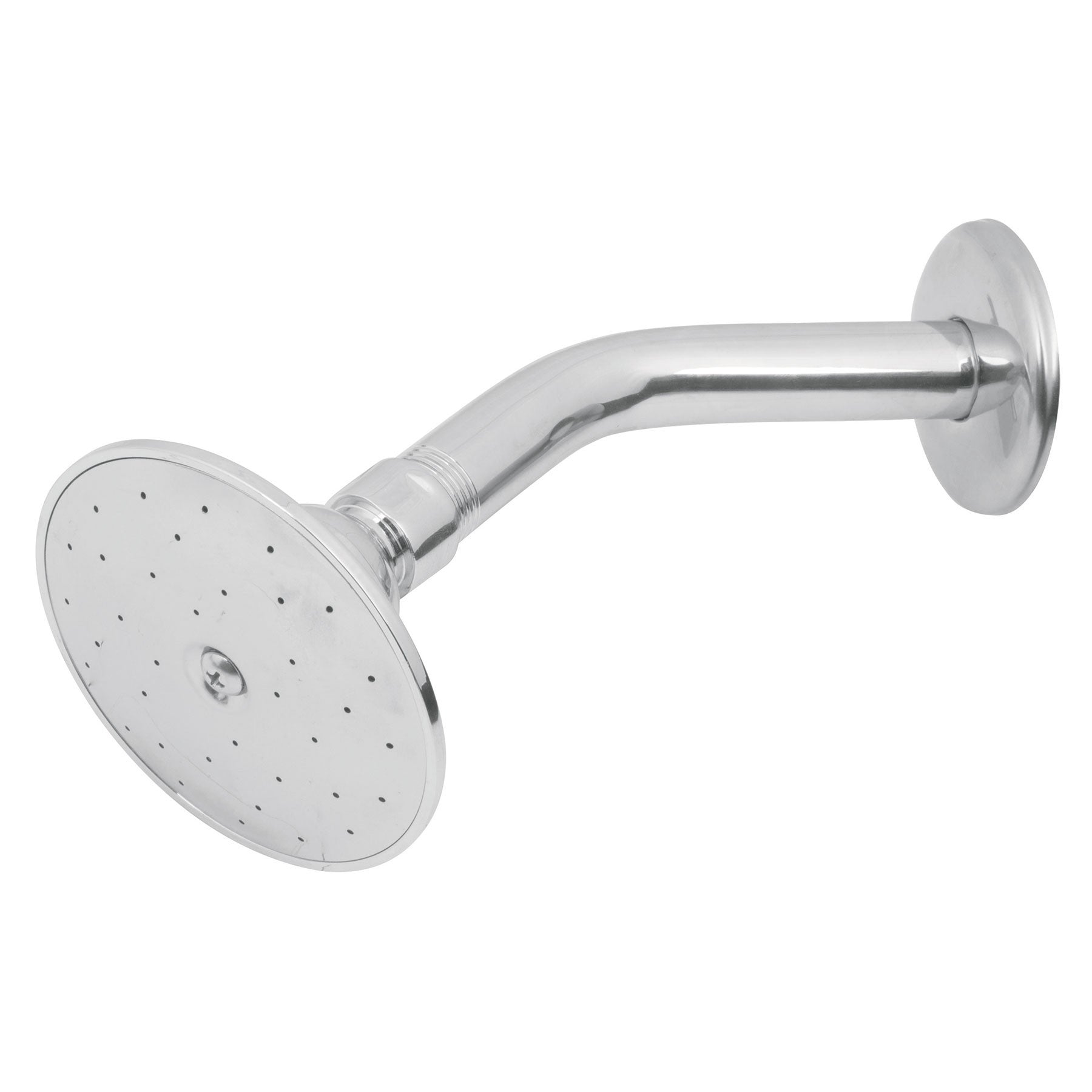 Regadera redonda 3-1/2" metalica brazo y chapeton cromo