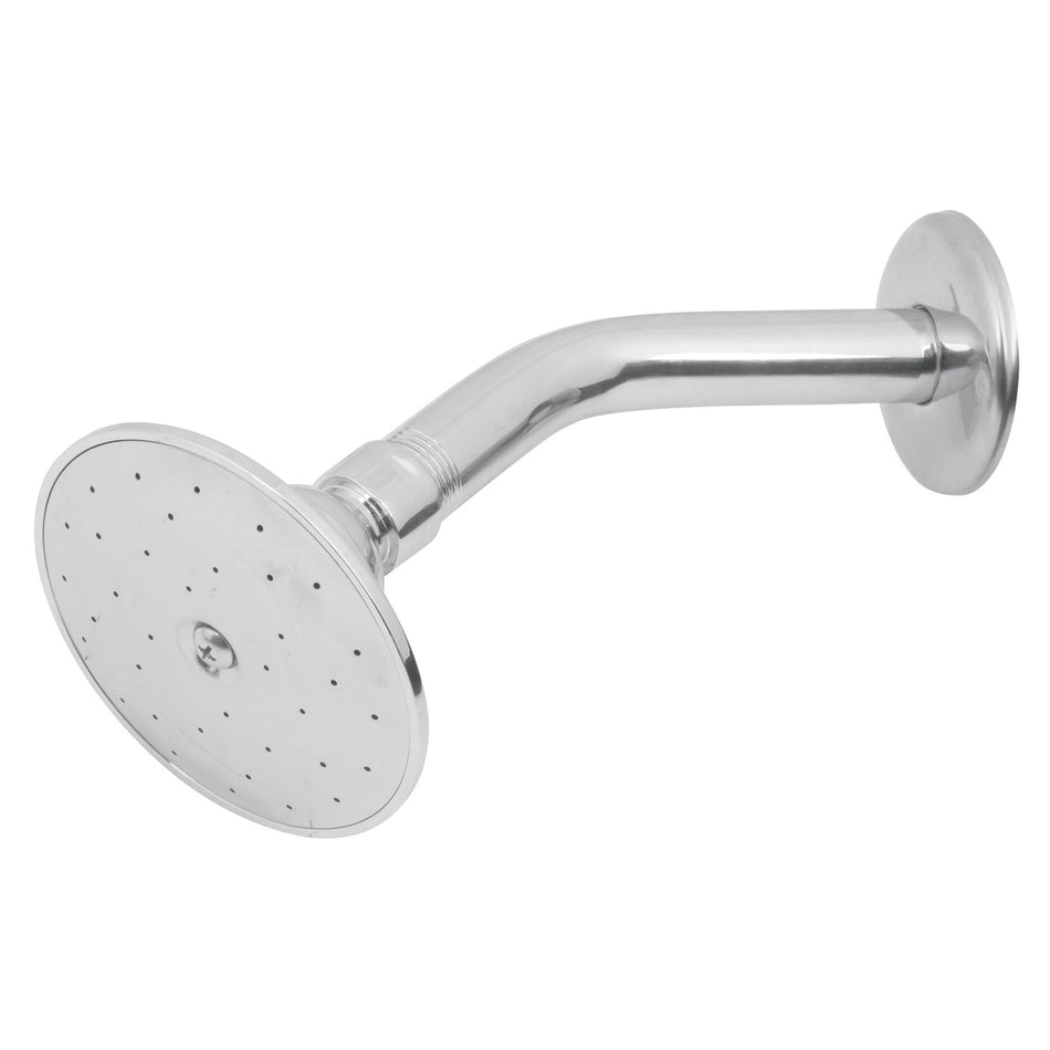 Regadera redonda 3-1/2" metalica brazo y chapeton cromo