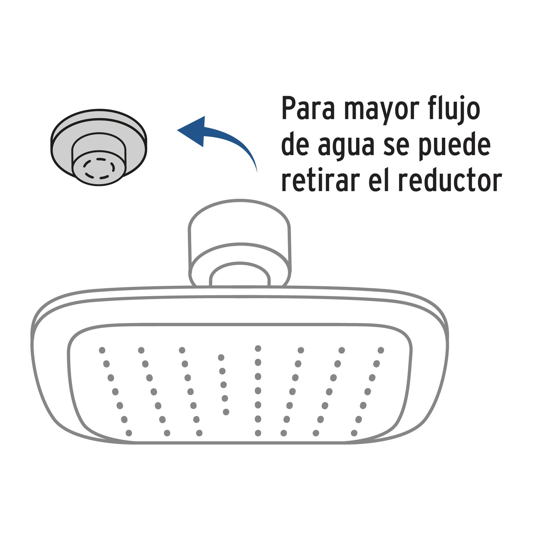 Regadera cuadrada 6', ABS, con brazo y chapetón, cromo, AERO 6'