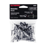Bolsaremachesx1/2" negros de aluminio ala 5/32"