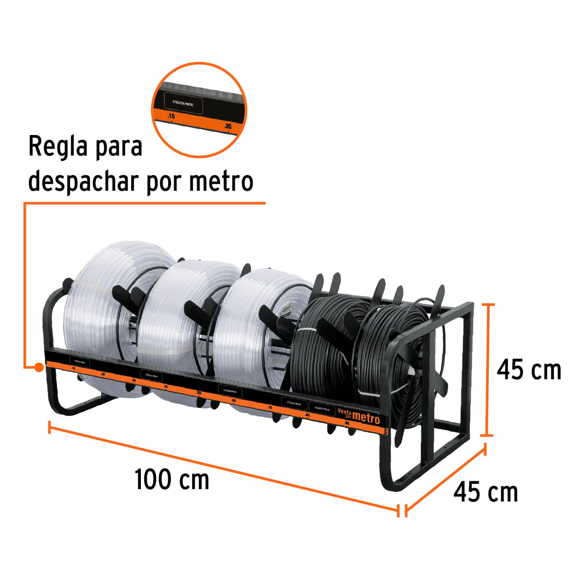 Rack para cable y manguera de nivel Truper
