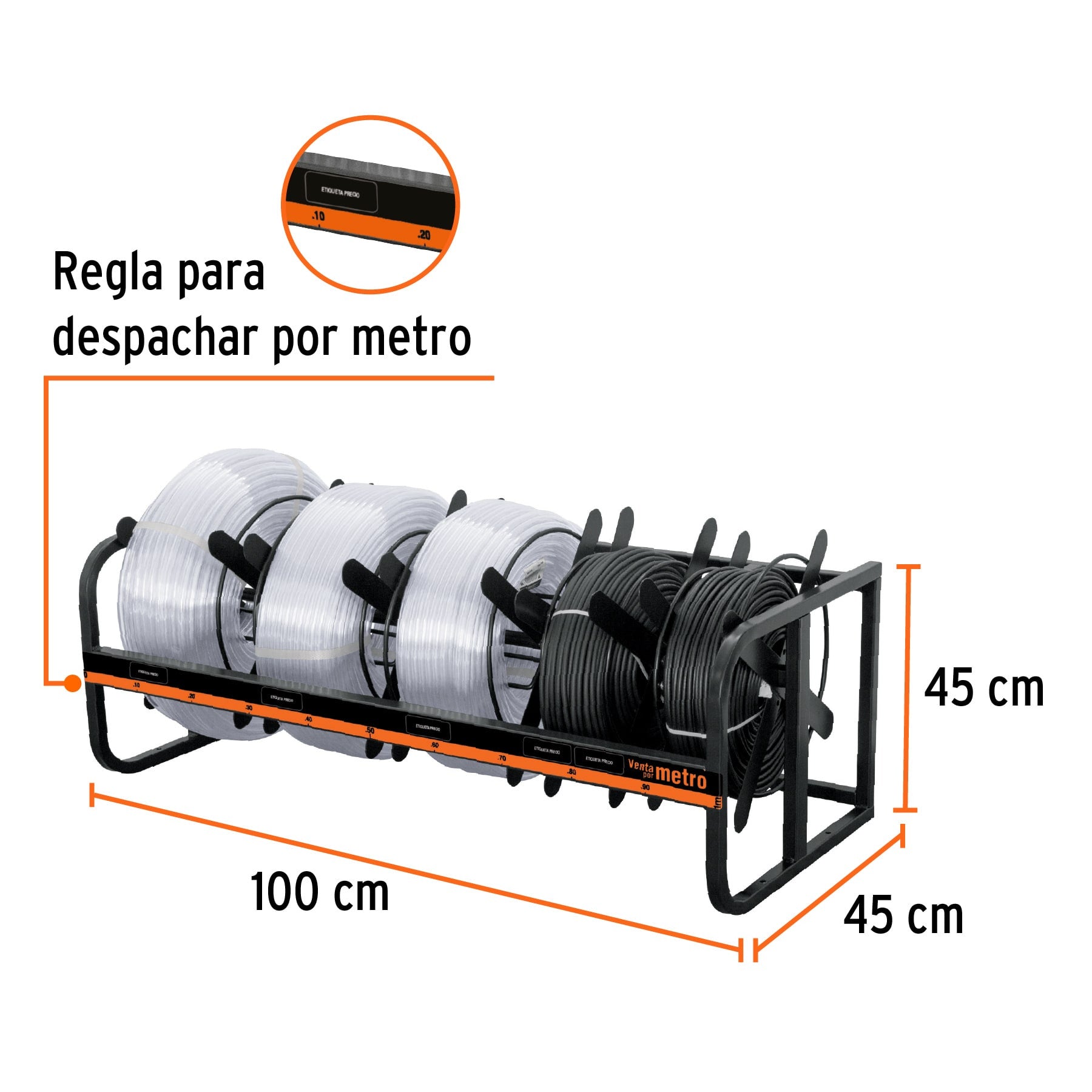 Rack para cable y manguera de nivel Truper