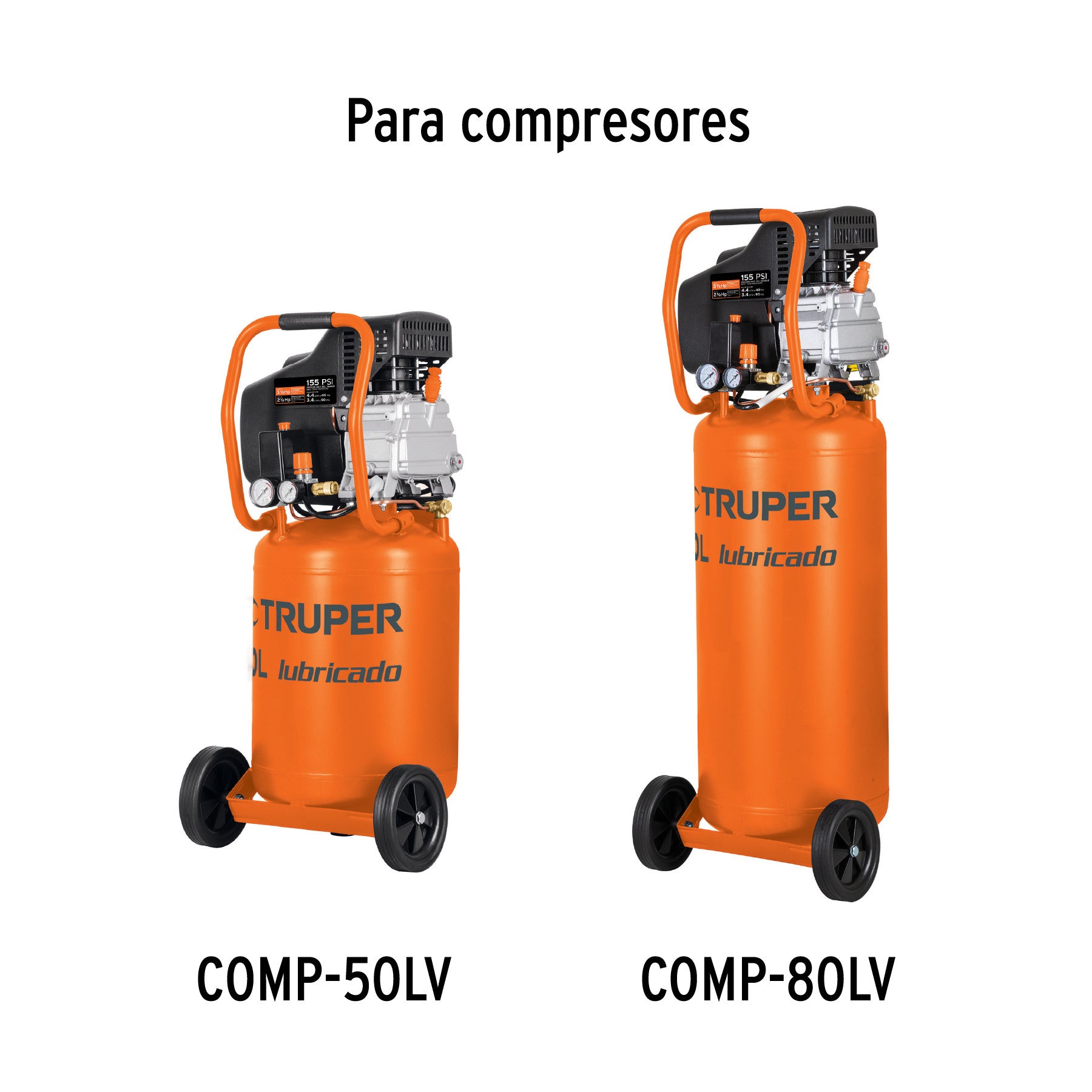2 ruedas de repuesto para COMP-50LV y COMP-80LV Truper