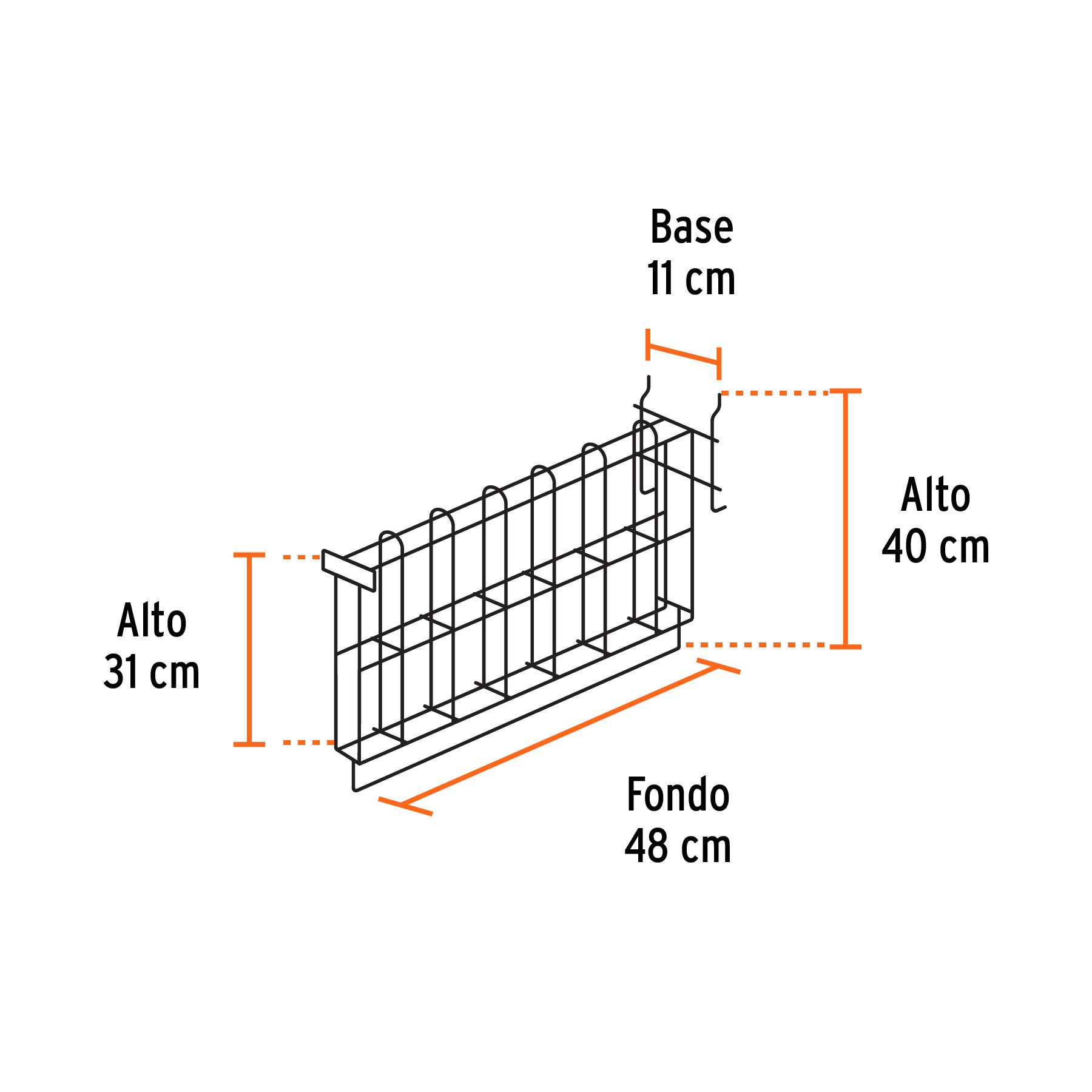 Rack para escobas metálicas, Truper