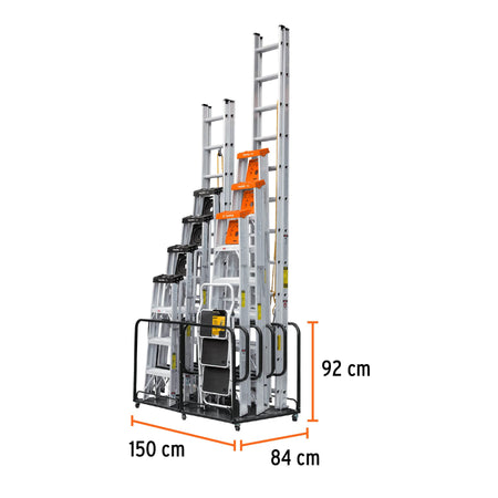 Rack para 10 escaleras Truper