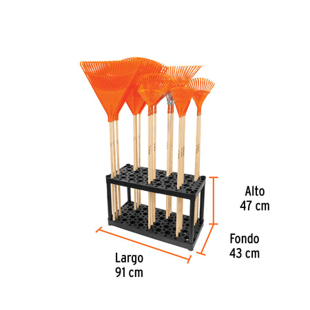 Rack de plastico para escobas Truper