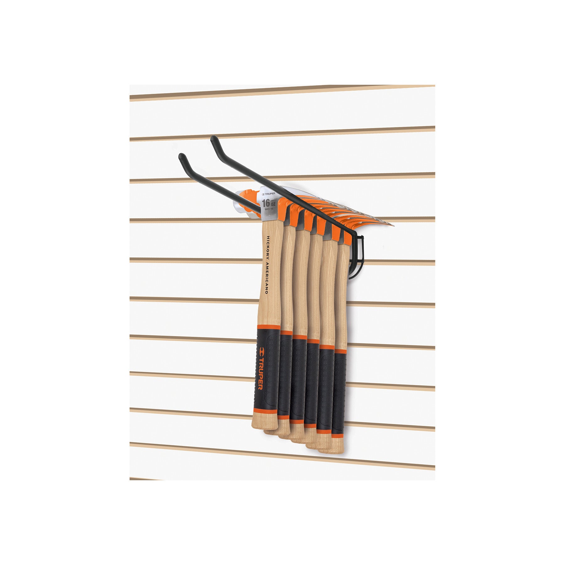 Rack para 6 martillos pulidos una curva Truper