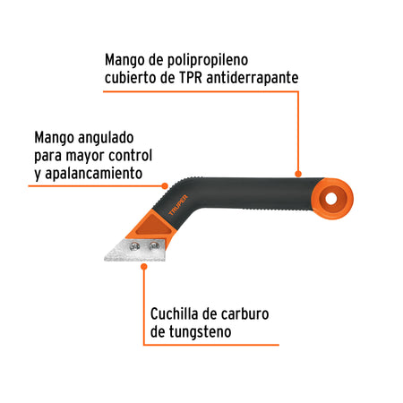 Raspador de lechada con cuchillas de 2', TRUPER