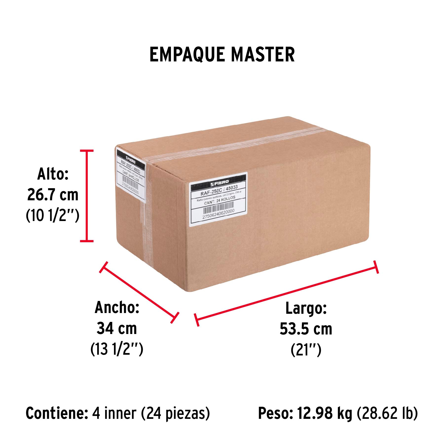 Rollo de rafia de colores surtidos calibre 2.2 g/m 230 m