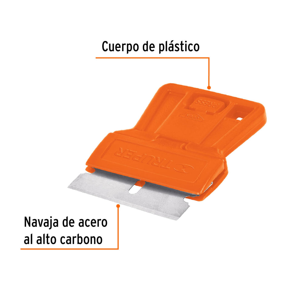 Minirraspador plástico con cuchilla de 1-1/2', TRUPER