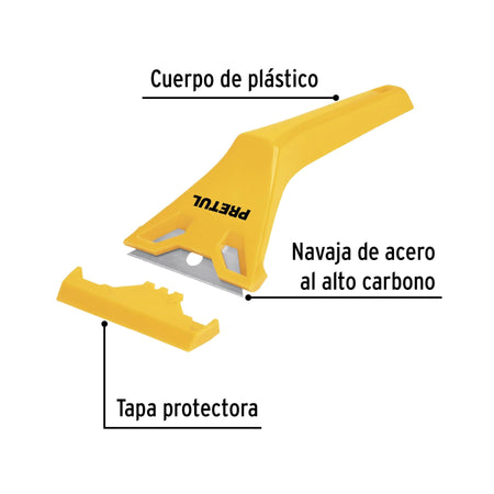 Raspador plástico con cuchilla de 2-3/8', PRETUL