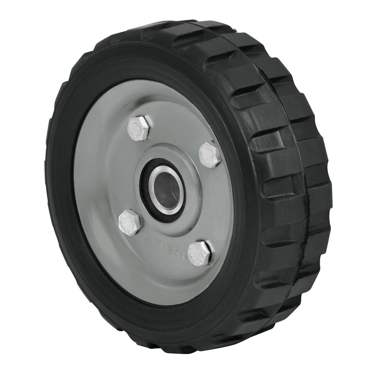 Rueda de hule solido para diablo doble balero Pretul 6"