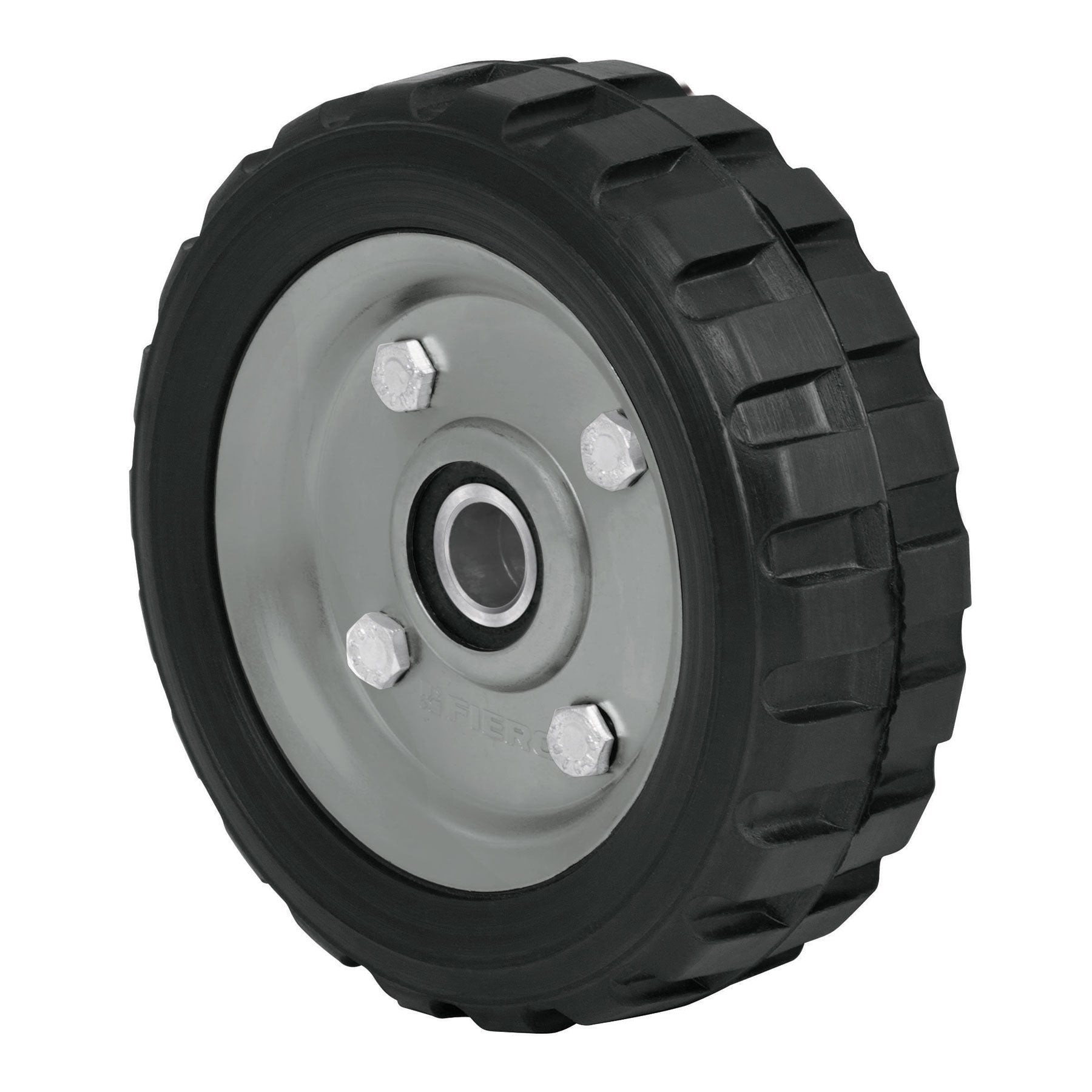 Rueda de hule solido para diablo doble balero Pretul 6"