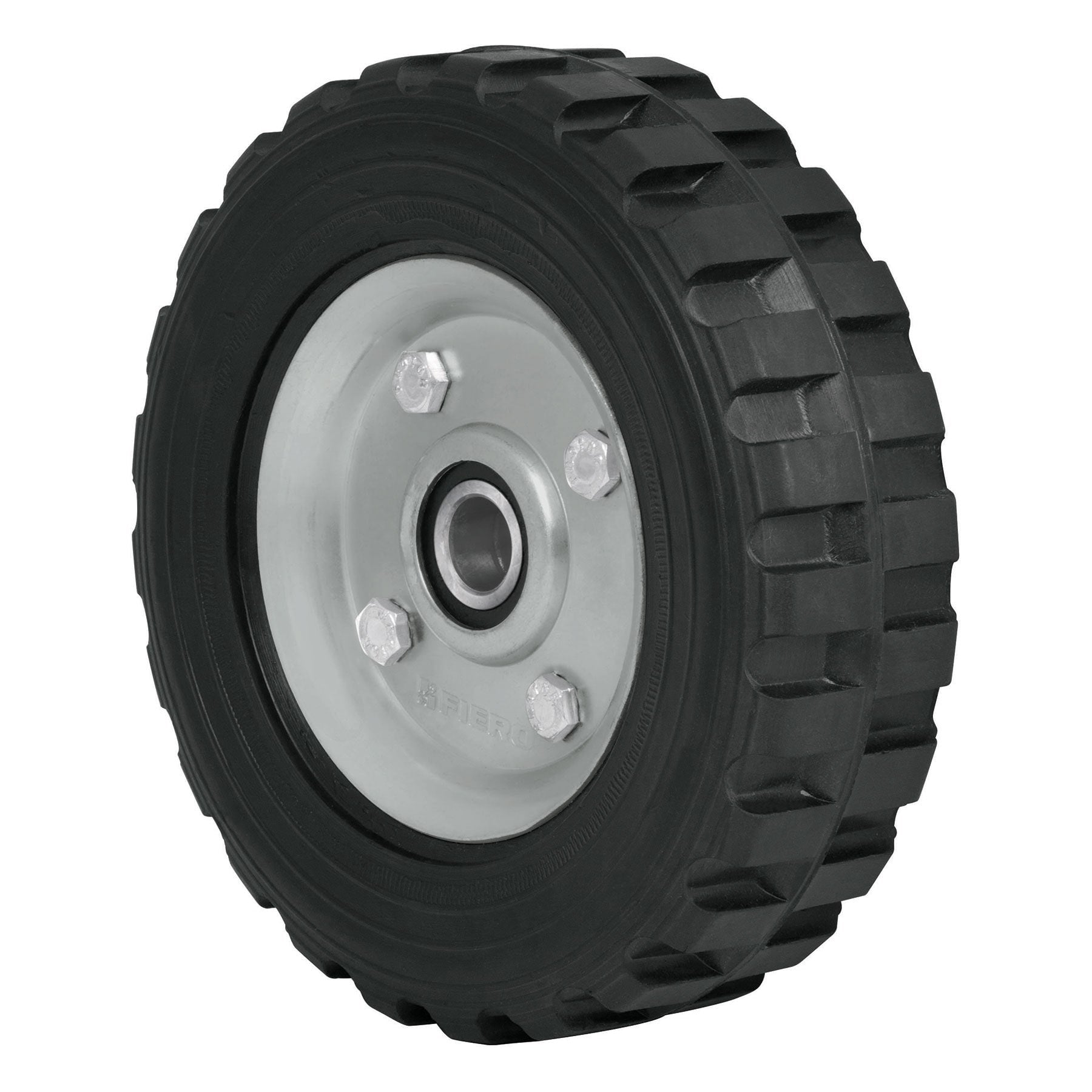 Rueda de hule solido para diablo doble balero Pretul 7"