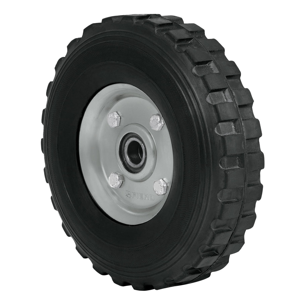 Rueda de hule solido para diablo doble balero Pretul 8"