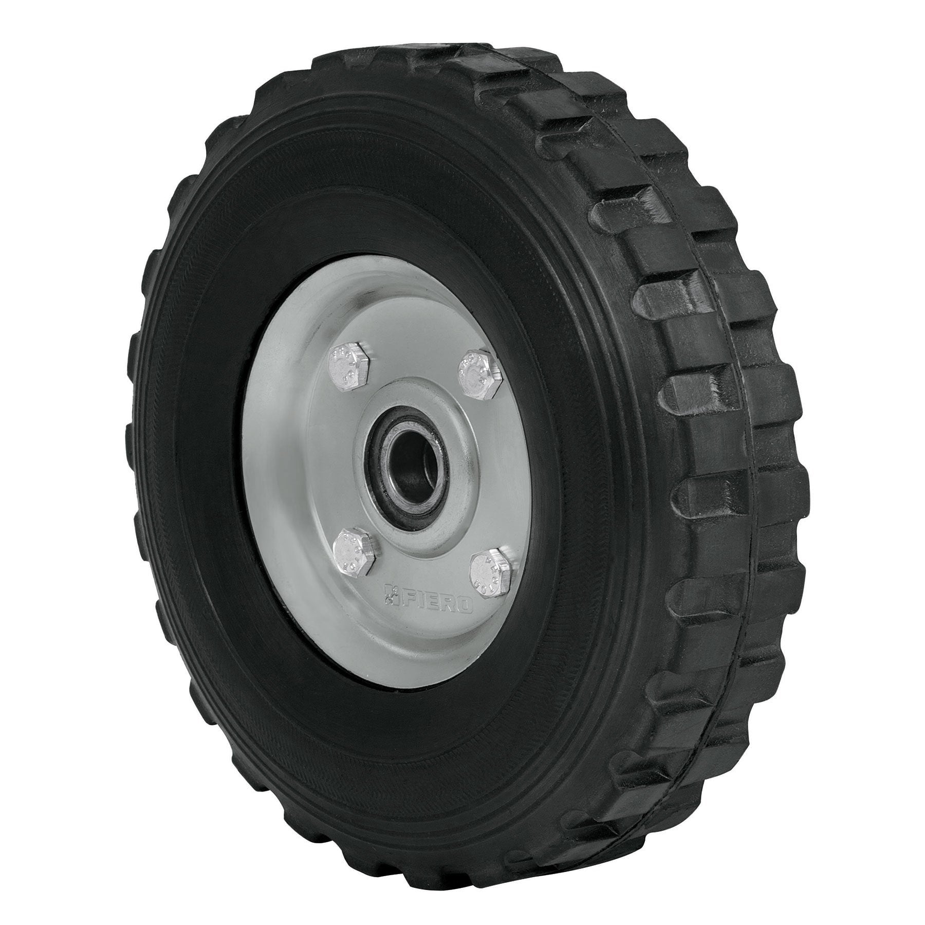 Rueda de hule solido para diablo doble balero Pretul 8"