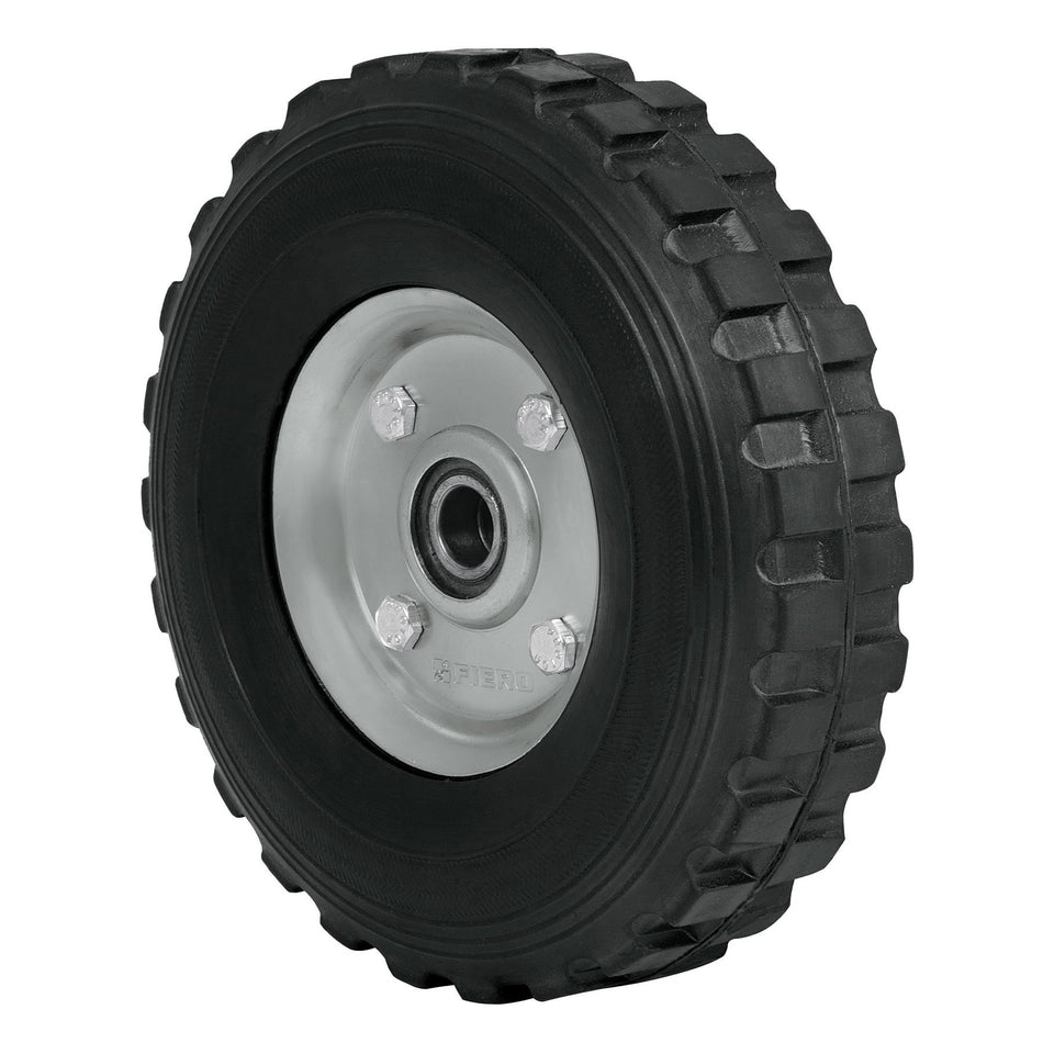 Rueda de hule solido para diablo doble balero Pretul 8"