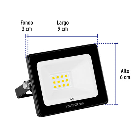Reflector LED para exteriores 10W 3000K, VOLTECK BASIC