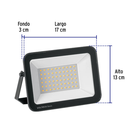 Reflector LED para exteriores 50W 3000K, VOLTECK BASIC