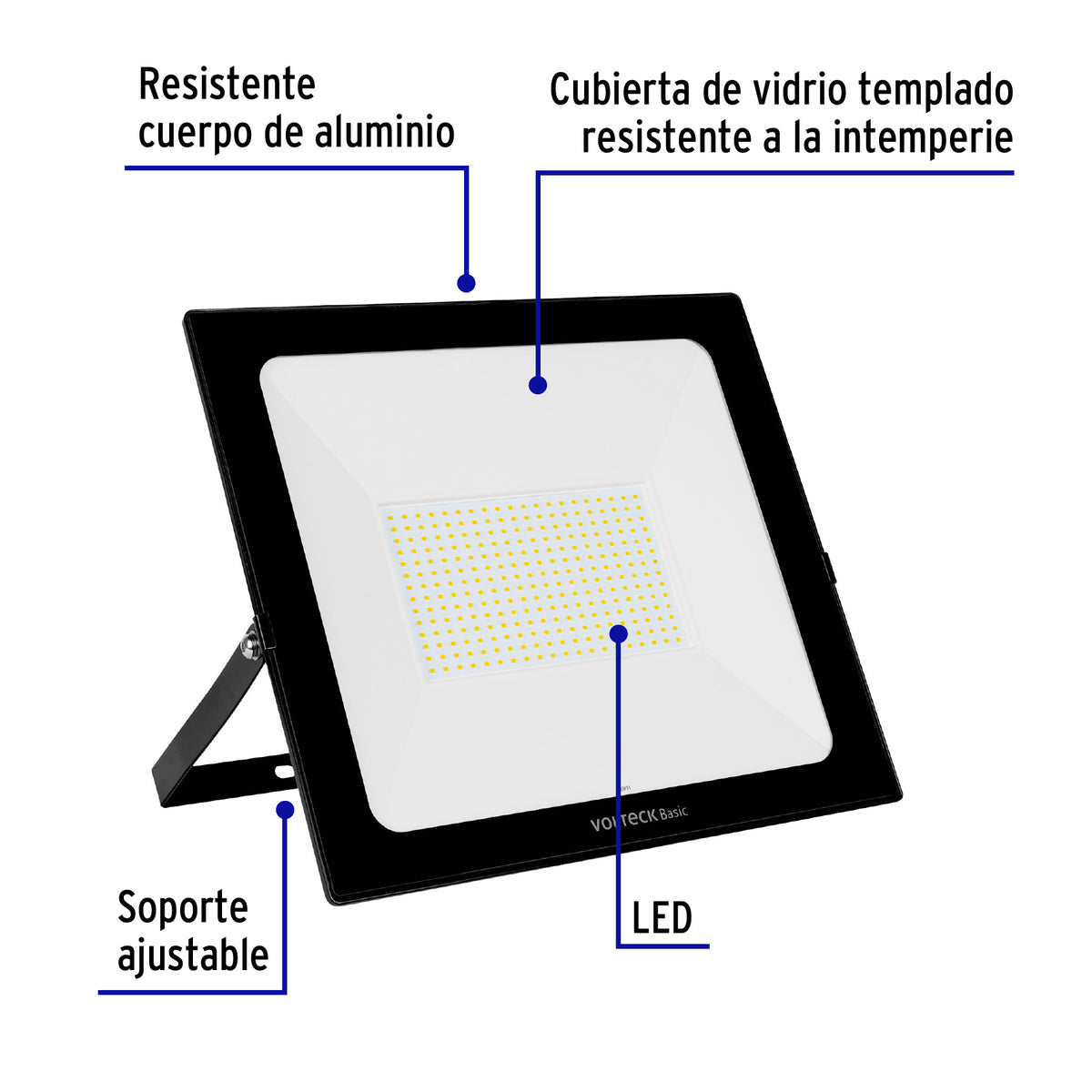 Reflector LED para exteriores 200W 6500K, VOLTECK BASIC