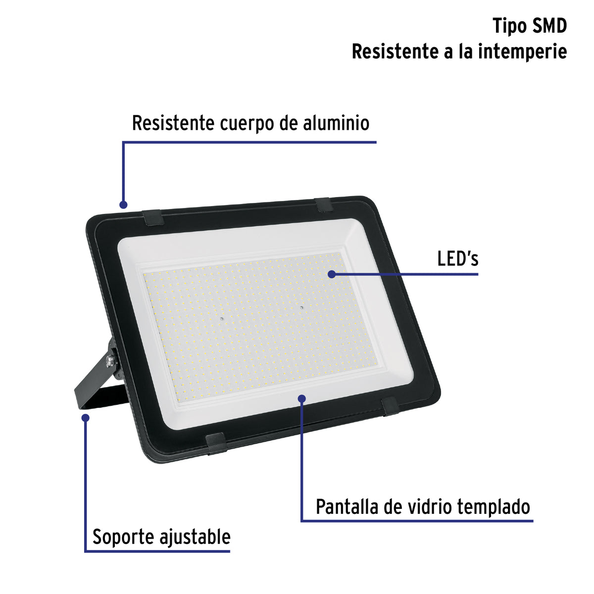 Reflector LED para exteriores 400W 6500K, VOLTECK BASIC
