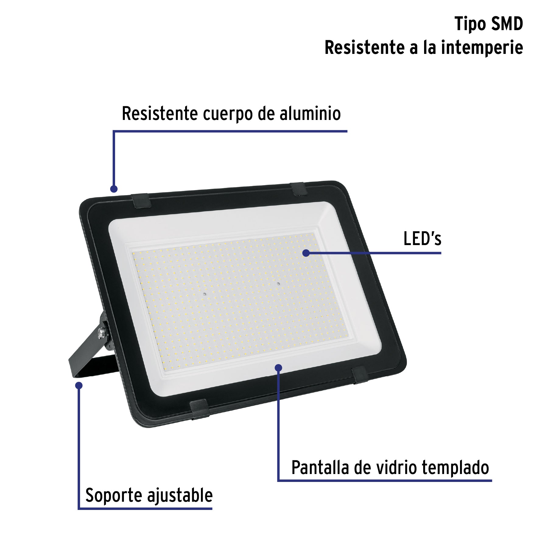 Reflector LED para exteriores 400W 6500K, VOLTECK BASIC