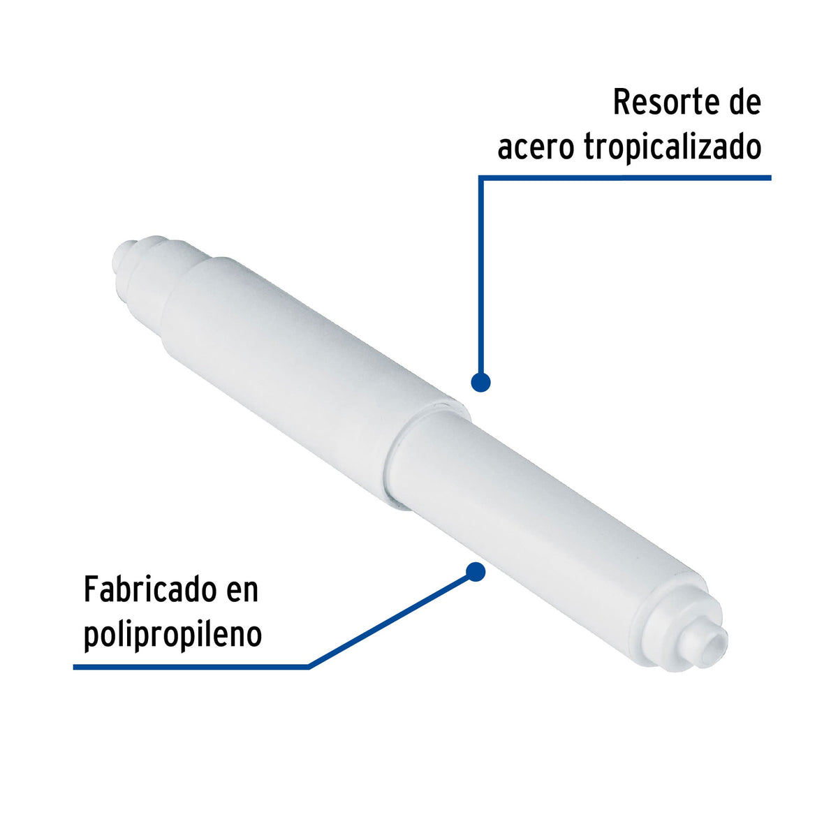 Tubo de repuesto para portarrollo plastico BASIC