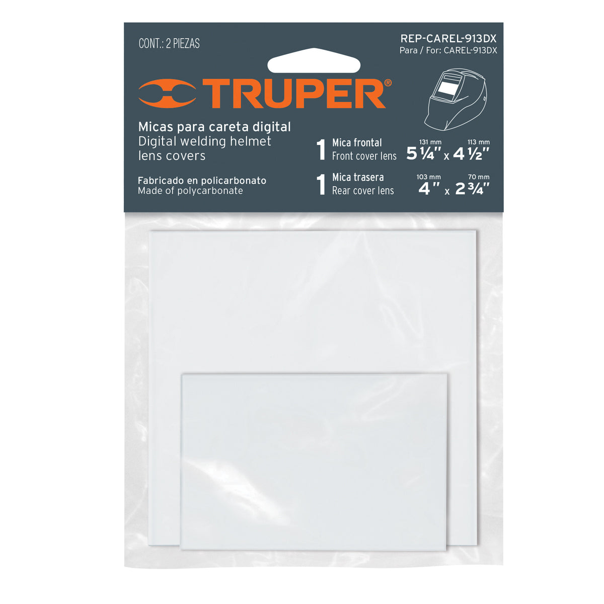 Bolsa c/2 micas para careta CAREL-913DX (2020) EXPERT