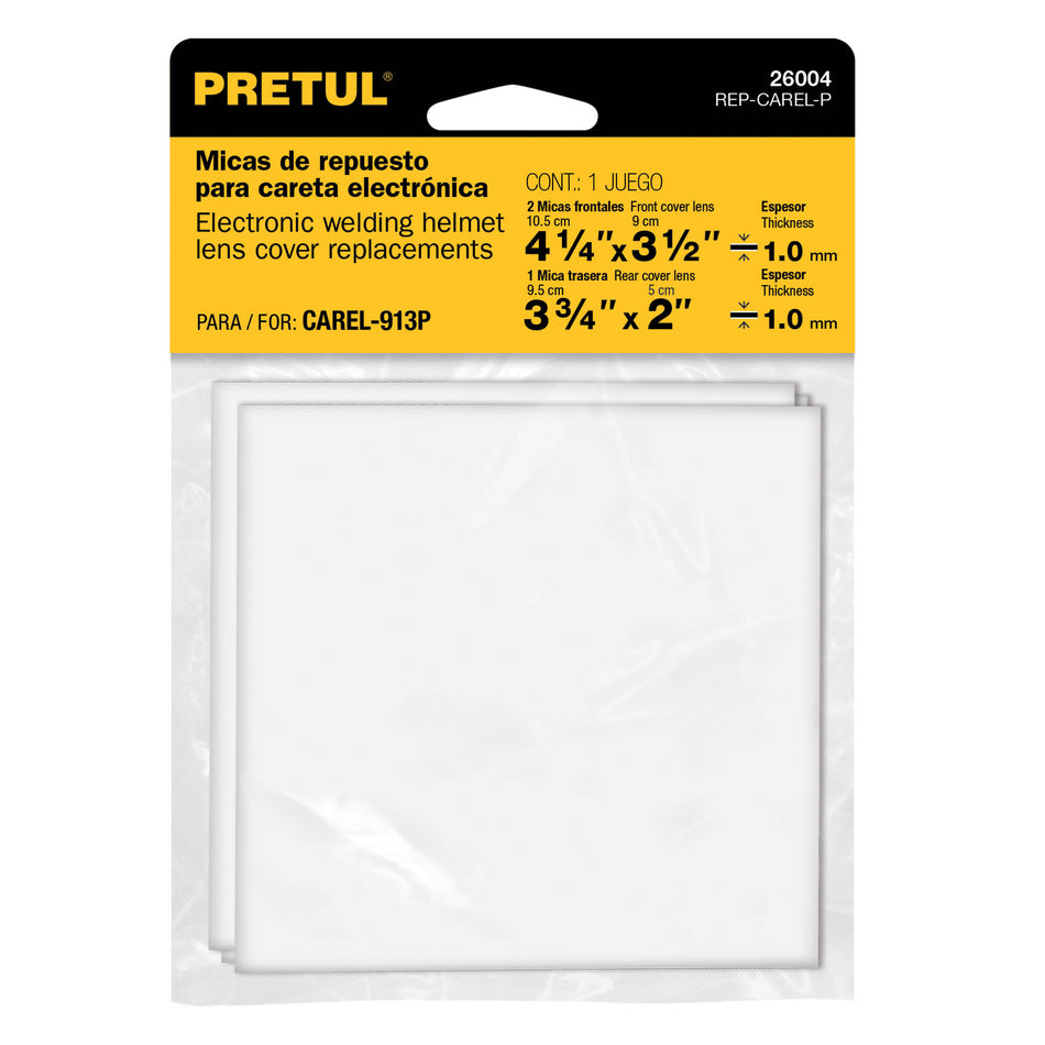 Bolsa c/3 micas para careta CAREL-11FP 11AP y 913P PRETUL