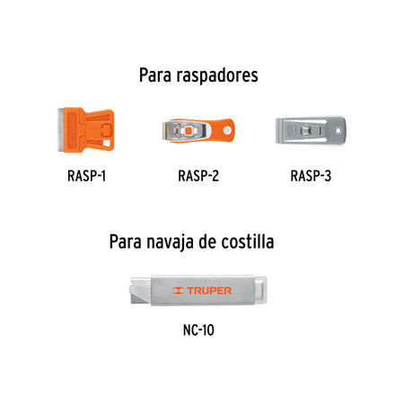 Caja con 100 cuchillas de repuesto para RASP-321 y NC-10