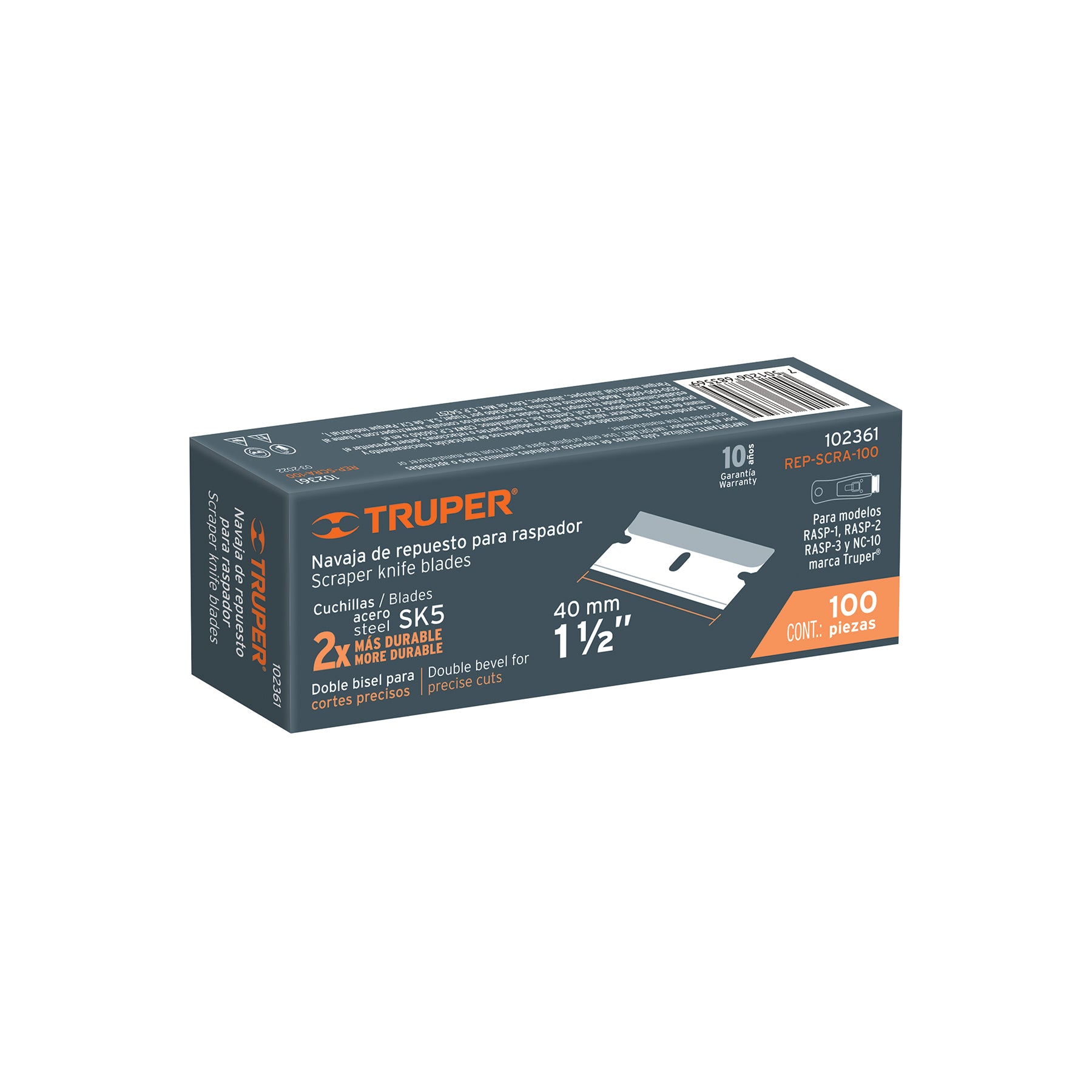Caja con 100 cuchillas de repuesto para RASP-321 y NC-10