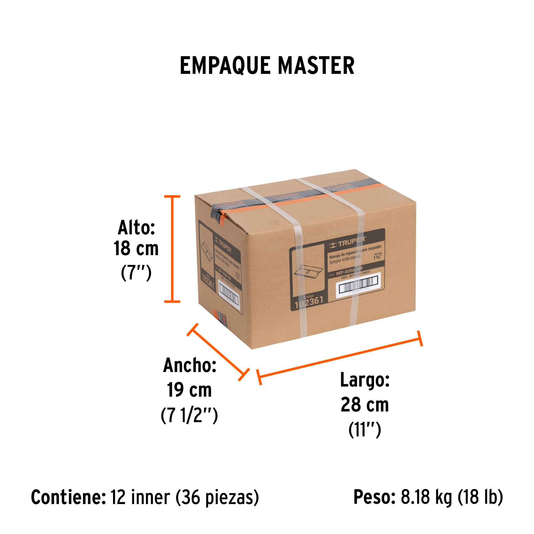 Caja con 100 cuchillas de repuesto para RASP-321 y NC-10