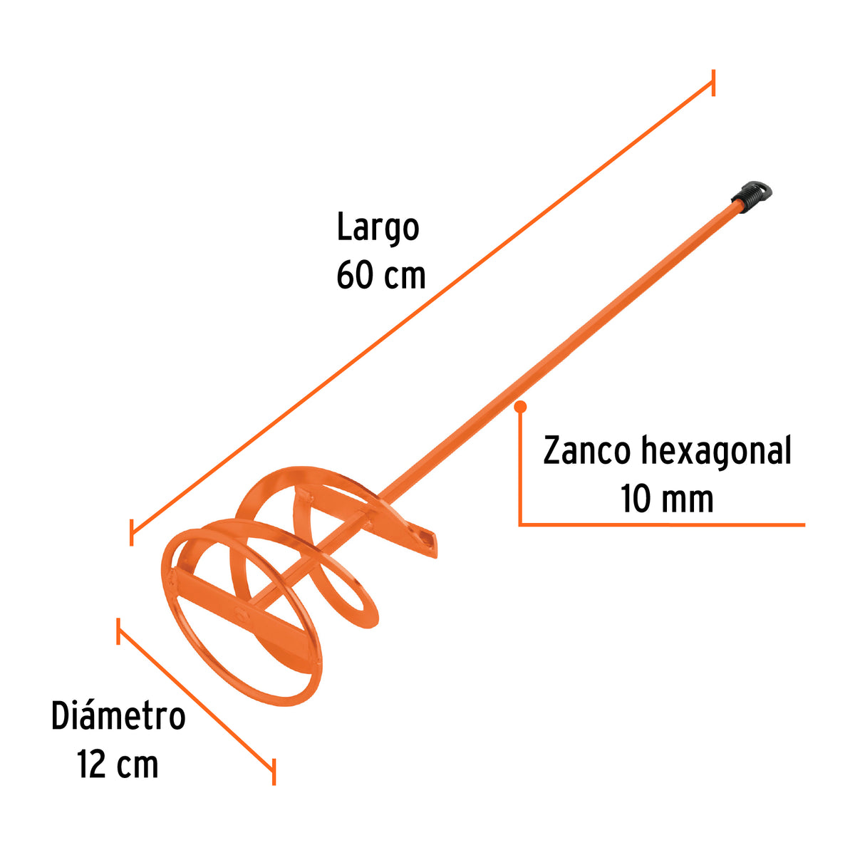 Revolvedor de pintura de diametro TRUPER 120 mm