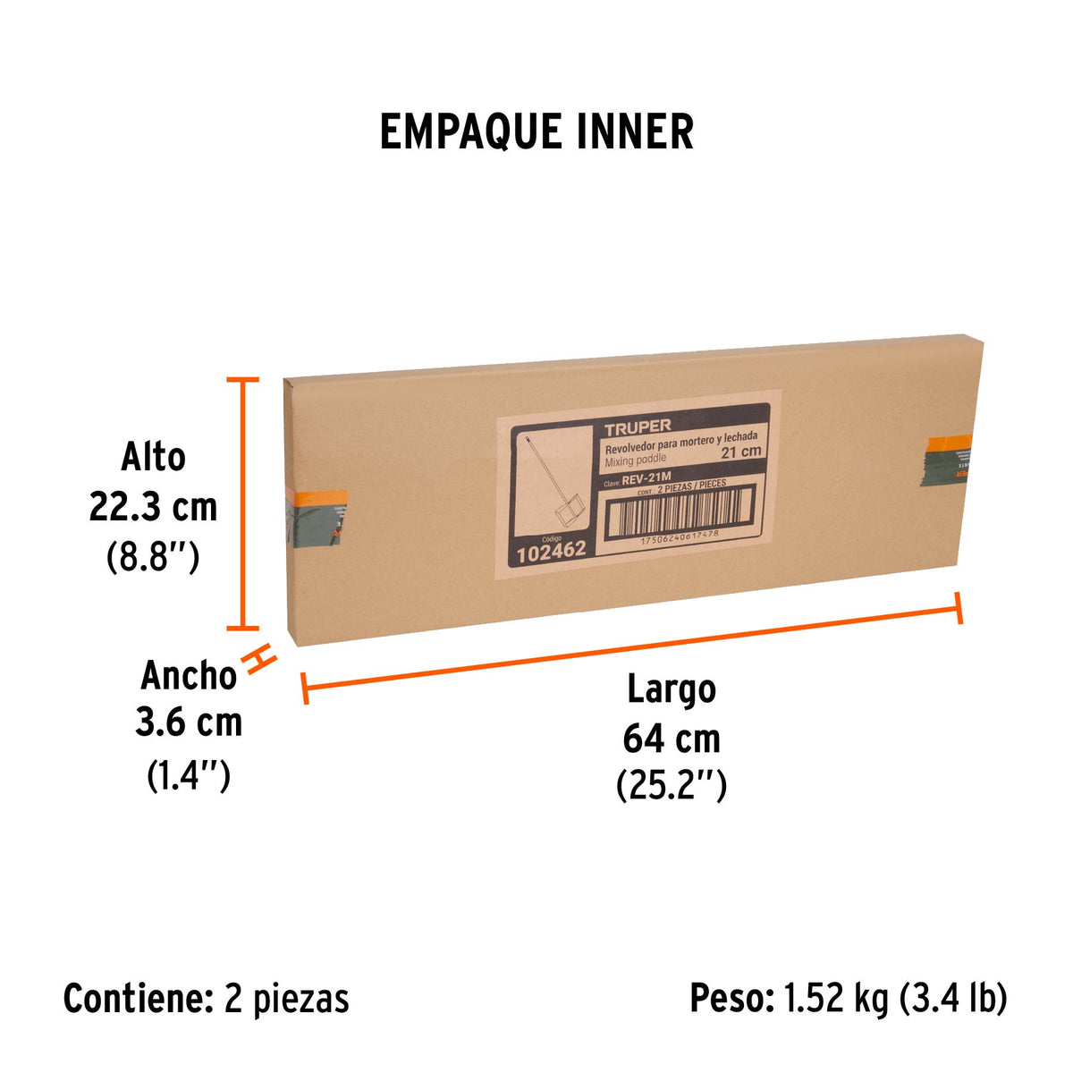 Revolvedor para mortero de diametro TRUPER 210 mm