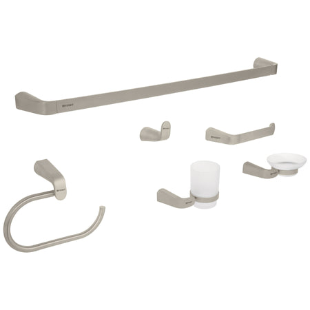 Juego de 6 accesorios para bano acabado satin RIVIERA