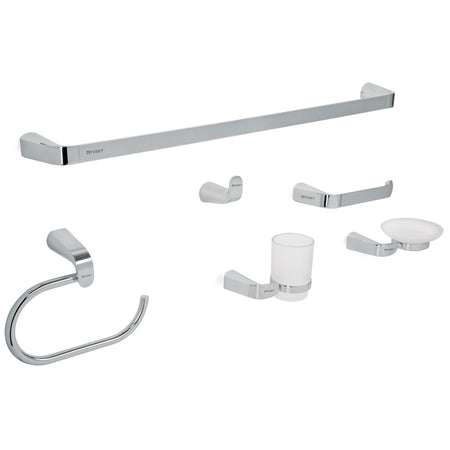 Juego de 6 accesorios para bano acabado cromo RIVIERA