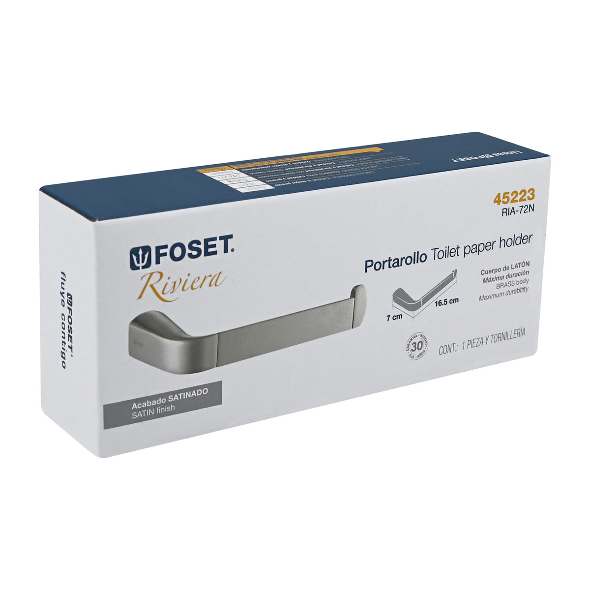 Portarrollo de laton acabado satin FOSET RIVIERA
