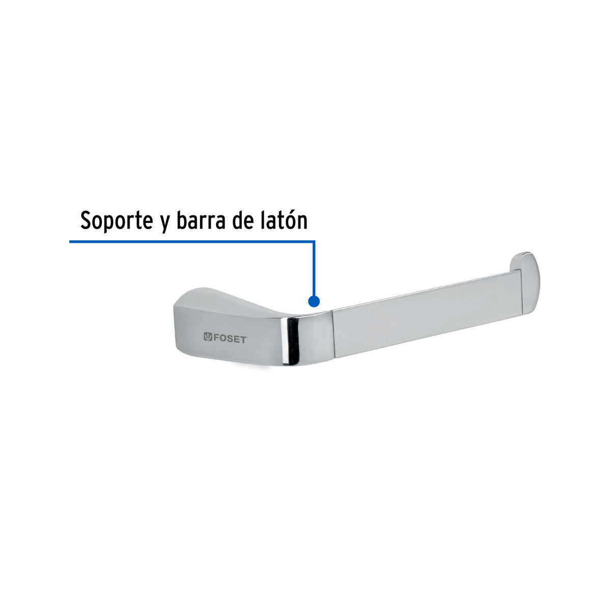 Portarrollo de laton acabado cromo FOSET RIVIERA
