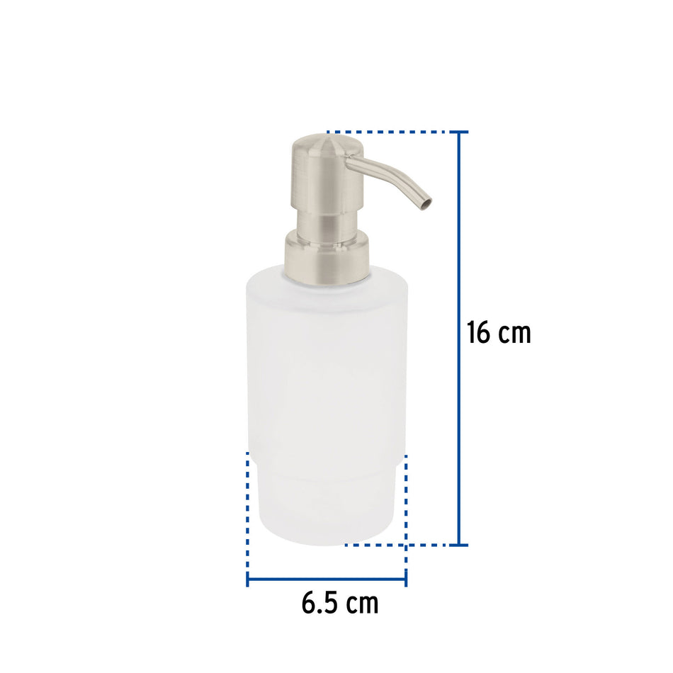 Dispensador de jabón de repuesto en acabado satín, RIVIERA