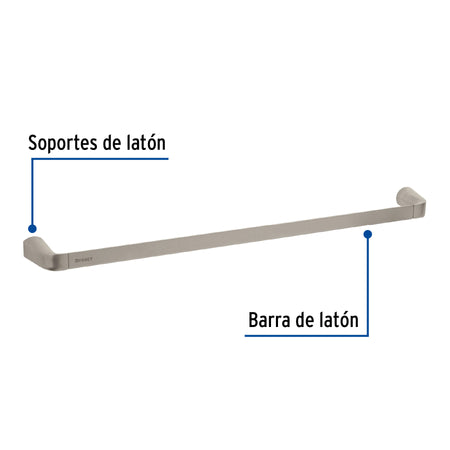 Toallero de barra de laton acabado satin FOSET RIVIERA