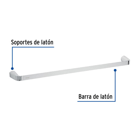Toallero de barra de laton acabado cromo FOSET RIVIERA