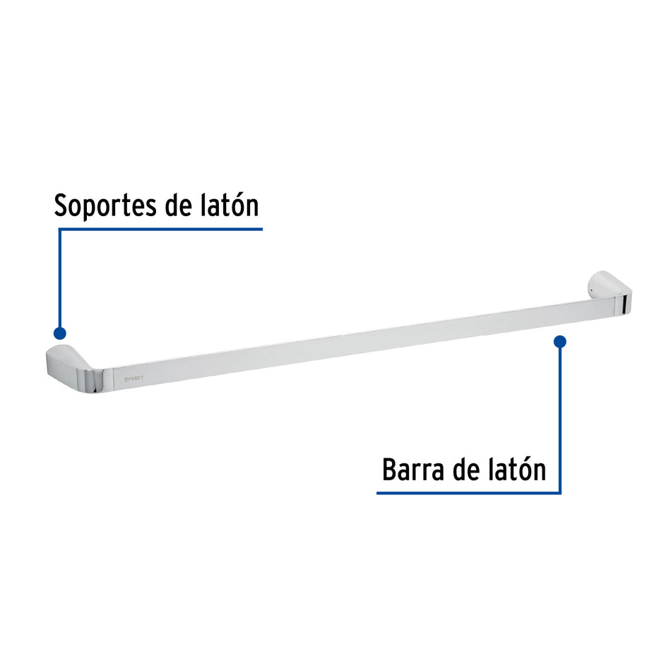 Toallero de barra de laton acabado cromo FOSET RIVIERA