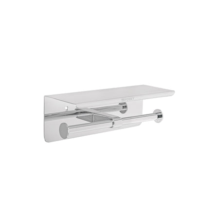 Portarrollo doble en cromo con soporte para celular RIVIERA